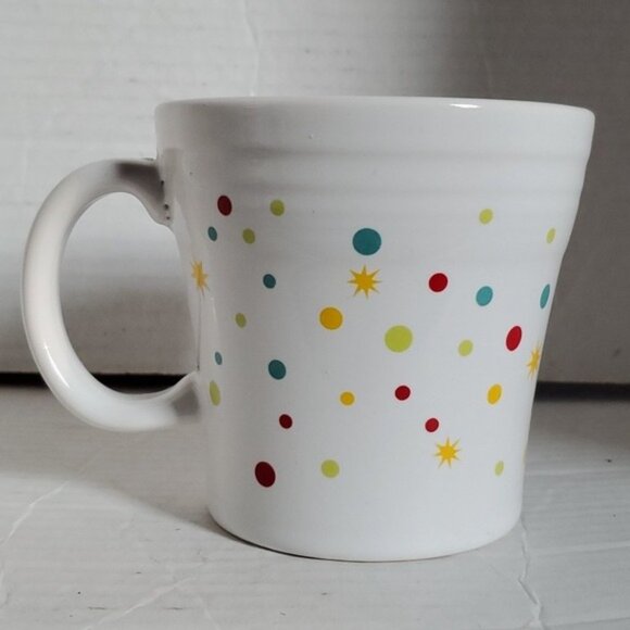 FIESTAWARE FIESTA CERAMIC WHITE TAPERED MUG CUP MERRY AND BRIGHT HOLIDAY 15 FLOZ - Picture 6 of 16